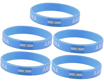 BESPORTBLE 5pcs Country Flag Printed Silicone Wristband for Sports Game Football Match Chic Wristbands Flag Design