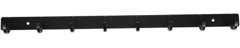 BATHVEVE Organizador de Joyas y Collares 8 Ganchos de Aluminio Negro, Diseño Moderno y Elegante, Solución Práctica para Baño, Dormitorio o Sala de Estar
