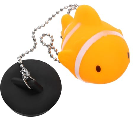 HOMSFOU Tub Stopper with Chain Bathtub Drain for Hair and Debris Prevention Wear-Resistant Material for Bathroom and Shower Use Tub Drain