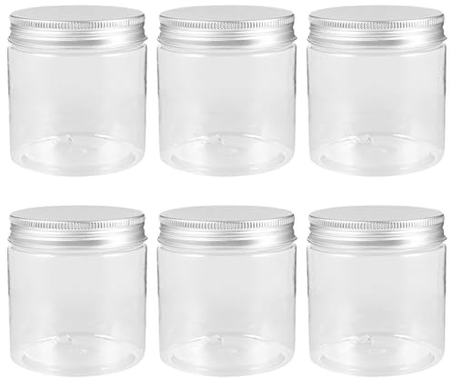 Jam Jars 6 Pcs Aluminum Lid Jars Plastic Terrarium Food Holder Household Yogurt Canning Storage Multifunctional Pet