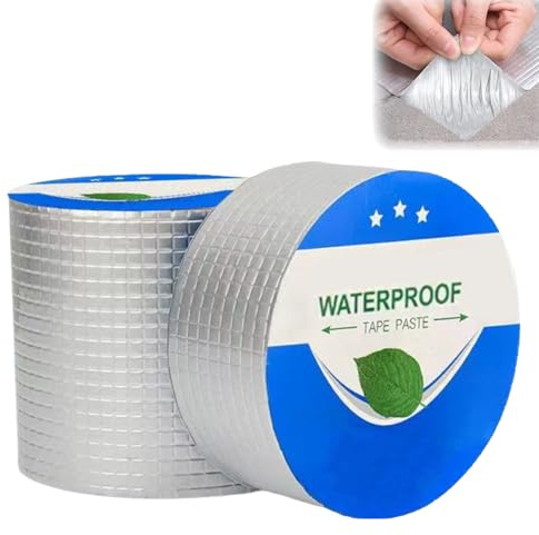 Nimblia Butyl Dichtband Wasserdicht 5cm×10m, Stark Klebendes Reparaturband für Dach, Rohr & Wohnmobil, Selbstklebend Aluminium Dichtband, Sofort Abdichten