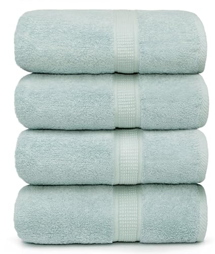 Toallas de baño de algodón y bambú de Lujo – Naturales, superabsorbentes y ecológicas, 76,2 x 132 cm