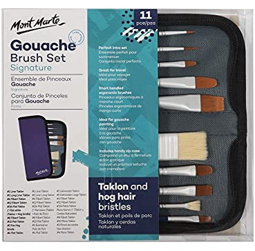 MONT MARTE Pinselset im Portemonnaie, Tierhaar, Standard, L