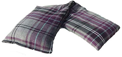 Wheat Heat Pack Cotton Tartan Microwave Wheat Bag Lavender Scented, Purple