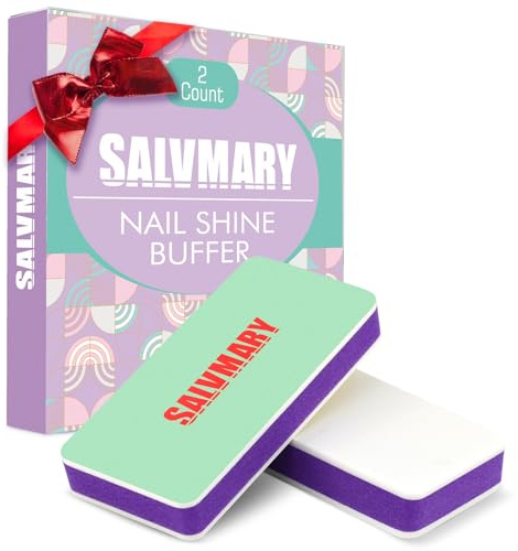 Nail Shiner Buffer Blocks - 2 Sided Shining Nail Polisher Sponge Buffing Block File 400/3000 Grit Manicure Nail Art Tools 2Pcs
