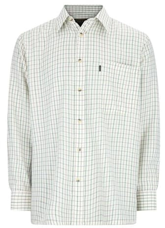 Walker and Hawkes - Murton - Camisa de Manga Larga para Hombre - Algodón de fácil Cuidado - Estilo leñador - Estampado a Cuadros - Verde - XL