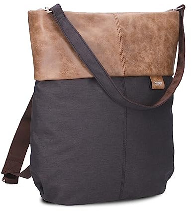 Zwei Damen Rucksack-Tasche Olli OR12 (7 Liter) Handtasche & Rucksack 2-in-1 wasserabweisende Schultertasche mit gepolstertem Laptopfach (bis 13), Damentasche & Cityrucksack in Einem (night)