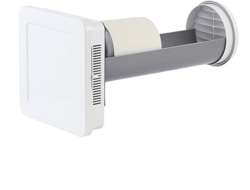 SIEGENIA AEROTUBE WRG smart LQS - Wandlüfter, dezentrale Wohnraum-Lüftung | energiesparend, aktive Zu- oder Abluft, Wärmerückgewinnung, Luftqualitäts-, Temperatur- & Feuchte-Sensor, Steuerung per App