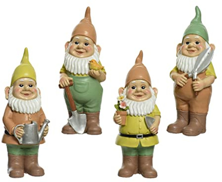 Dekofiguren Gartenzwerg 29cm x 1 Stück Sortiert Keramik Deko Figur Gartendeko Gartenfigur bunt Pastellfarben