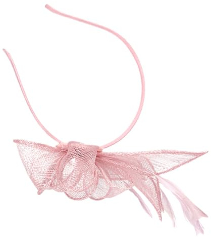 Lurrose Bandeau Fascinateur Ampoule D'époque Fascinators Chapeau Bandeau Tea Party Années 1920 Bal Reine Casque Pour Événements Spéciaux Fête De Mariage (Rose) Pince Cheveux Goûter