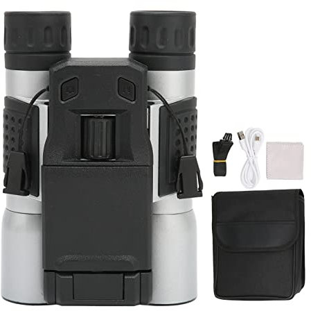 Leapiture Binocolo con Fotocamera, Telescopio Digitale 12x32 con Schermo LCD da 2 Pollici Binocolo Digitale Fotocamera per osservare Gli Uccelli Giochi di Calcio Concerti