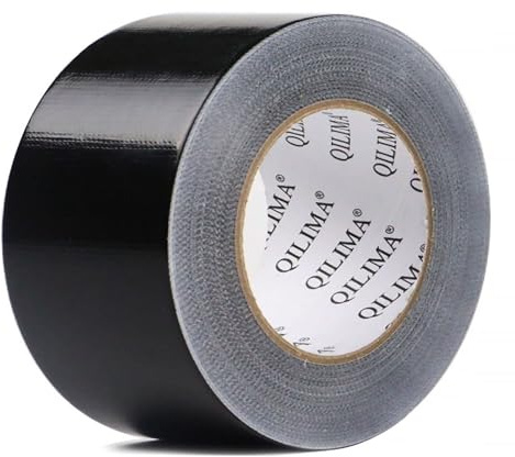 QILIMA Panzertape Extra Stark Schwarz 75 mm x 55 m Gewebeband Wasserdichtes Reparaturband-1 Rollen