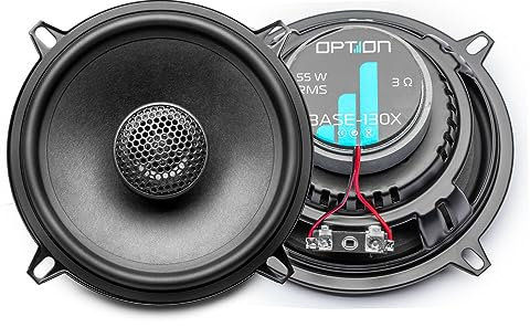 Option BASE-130X - 2-Wege 13cm Koaxial Lautsprecher-System - 3 Ohm, 86dB, 55 Watt RMS - 1 Paar Auto Lautsprecher
