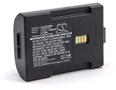 vhbw Akku kompatibel mit Honeywell Txe Tecton MX7 Barcodescanner POS (3400 mAh, 7,4 V, Li-Ion)