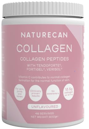 NATURECAN Peptides de collagène - Avec vitamine C, zinc et cuivre - 12,5 g de collagène par portion - Facilement soluble - Fabriqué en Allemagne (300 gr, Sans arôme)