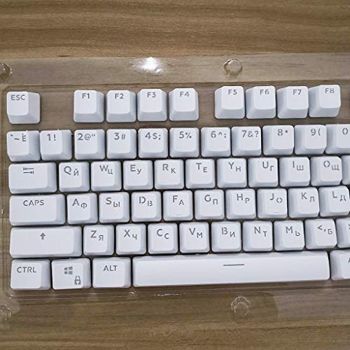 MISUVRSE 104 Pezzi ABS Trasparente Keycaps Tastiera Meccanica Keycaps Russo Retroilluminato Per La Copertura Della Chiave Per Cherry Gateron Kailh Sw Pbt Keycaps