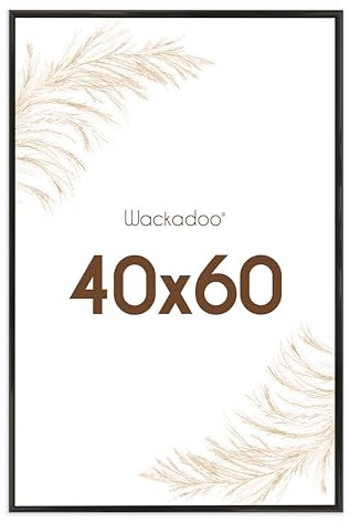Wackadoo Bilderrahmen 40x60 Schwarz Fotowand Fotorahmen aus leichtem Kunststoff mit Glas Picture frame Poster