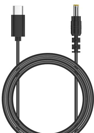 PDEEY USB C to 20V DC Power Cable 4.9 ft - PD Type-C to DC 5.5mm X 2.5mm Barrel Jack 20V 1A-3A 60W Output Charging for Router, Fan, Speaker