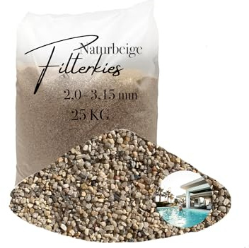 Aquagran 25 kg Filtersand Filterkies 2,0-3,15 mm Quarzsand Beiger Poolsand für Sandfilteranlage