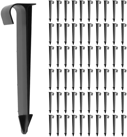 60 Stück Tropfschlauch Erdspiess 11.2cm Schwarzer Kunststoff Erdanker Tropfer Schlauchhalter Kunststoff Gartenschlauch Anker Bodenanker Heringe Kunststoff Für Tropfschlauch Perlschlauch Steckgabe