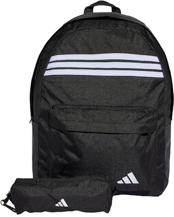 adidas Unisex CLASSIC UNISEX 3 STRIPES HORIZONTAL, Black/White/White, One size