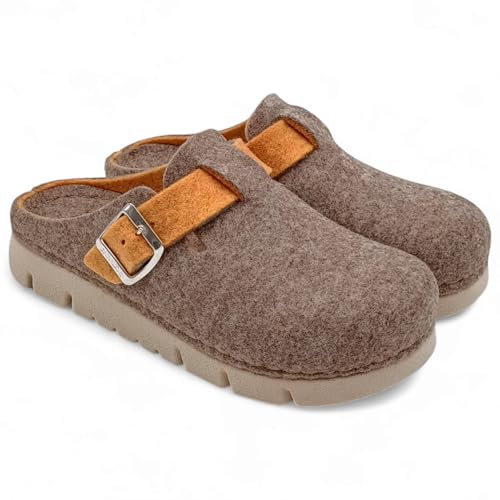 Grunland Ciabatta in Feltro Riciclato | Hate CI2953 Beige-Arancio 41
