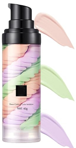 3-in-1 Face Primer: Skin Perfecting, Color Correcting, Brightening, Oil Control Moisturizing Makeup Primer - Isolation Cream