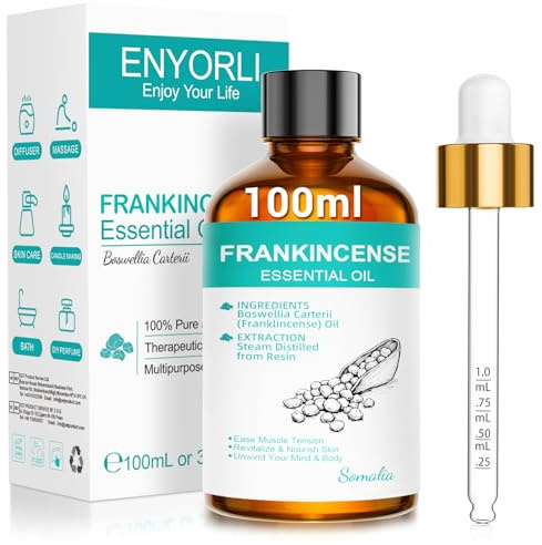 ENYORLI Frankincense Essential Oil 100ml, Frankincense Oil for Diffuser DIY
