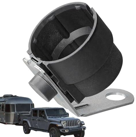 Tow - Plug Fixateur - Support d'adaptateur de prise de remorque - Support sûr pour les connecteurs de remorque à 7 broches et 13 broches - Pince de cavité de protection - Support de câble - Hitch