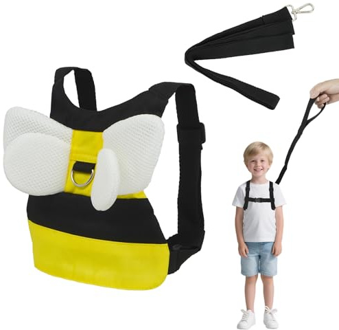 Little Bee Baby Walking Reins - Harness for Kids with Traction Rope, Toddler Reins for Walking 1-3 Years, Adjustable Safety Child Reins for Walking for Stations, Airports, Parks, Shopping Centers
