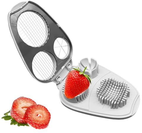 Affettatrice per uova dure, strumento per tagliare le uova, in acciaio inox, utensile da cucina per uova di carne, strumento compatto per tagliare alimenti con facile pulizia per panini