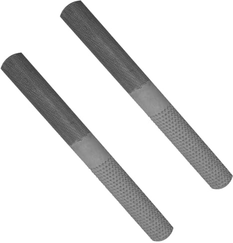 Profi Holzfeile und Metall Set Hohe Härte Kohlenstoffstahl Konstruktion Präzises Schleifen für Handwerker 1 Paar Halbrund Flach zum Schnitzen