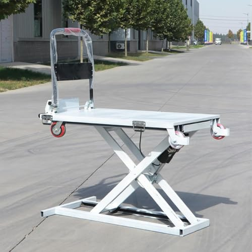 Tavolo elevatore idraulico, carrello elevatore mobile a forbice, carrello con piattaforma resistente, capacità di carico 300 kg, design a 4 ruote per una facile mobilità