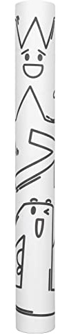 Haofy Rollo de Papel para Colorear de 3,3 Yardas de Largo y 11,8 Pulgadas de Ancho con Diseño de Números y Letras Rollo de Dibujo Multiusos para Crayones, Marcadores, Lápices de Colores para