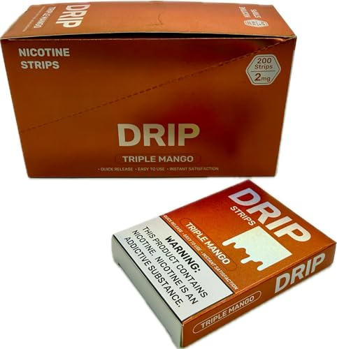 DRIP STRIPS Quick Release Nicotine – [Triple Mango] – 2mg (10)