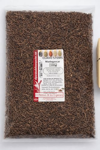 Clavo de Olor Stems | Tallos de Clavo de Madagascar | Especia Natural para Infusiones, Licores y Cocina | El Paraíso de las Especias
