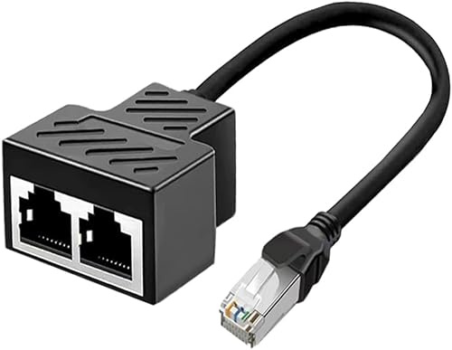 Adaptador Divisor de Cable Ethernet RJ45, 1 a 2 Puertos, Divisor de Red LAN para Cables Cat5, Cat5e, Cat6, Cat7