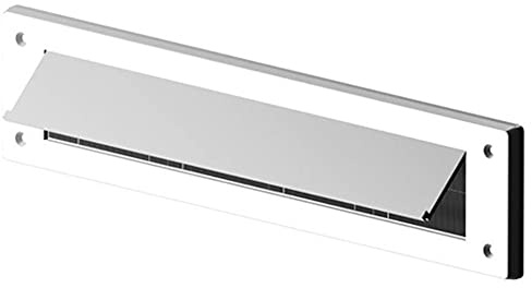 Merriway BH05982 StormSeal Letter Mail Box Brush Cover Draught Excluder with Flap for Internal or External Use, 343 x 80mm (13.1/2 inch x 3.1/8 inch) - White