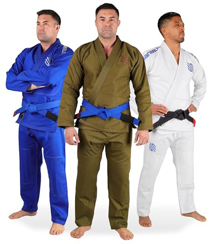 Sanabul Essential BJJ Gi, Gi per jiu jitzu brasiliano da uomo, in tessuto leggero prelavato, adatto per allenamenti e gare