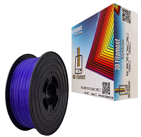 OWL-Filament 3D-Drucker PLA 1,75mm 1kg Spule Rolle (Blau Tansparent)