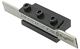 T-Parting Cut off Holder with Blade for Lathe Machine Tools ((Blade-3/32''x 1/2'' x41/2''(10mm Shank))