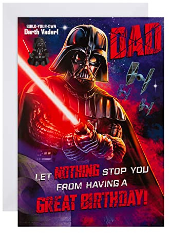 Hallmark Geburtstagskarte für Papa – Star Wars Darth Vader Design mit Pop Out and Make Modell