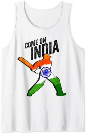 Indian Cricket Jersey India Cricket Team Lover Supporter Tank Top