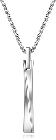 COAI Bar Necklaces Stereo Rechteckiger Anhänger