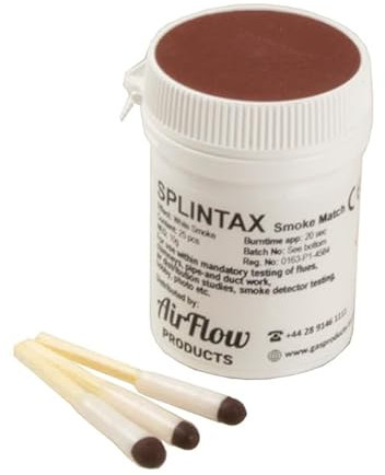 Hamilton Gas Products Smoke Matches - Pack of 25 | Long-Burn, Dense Smoke Matches for Testing Air Flow in Chimney Flues, Ventilation Systems & Gas Appliances