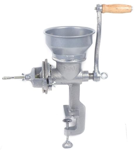 Manuelle Getreidemühle mit Einstellbare Tischklemme, Gusseisen Getreidequetsche für Weizen Getreide Kaffee Gewürz