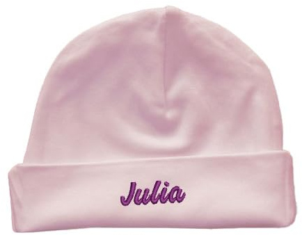 Generisch Baby Mütze Bestickt mit Namen personalisiert Junge Mädchen Neugeborene Babymütze Stickerei (Rosa)
