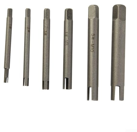 SPORTARC 6 herramientas de extracción de tornillos de cabeza rota, aleación de acero para quitar tornillos dañados M4, M5, M6, M8, M10, M12, 1401059562