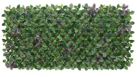 LOLAhome Celosía Extensible con seto Artificial Premium Hojas Moradas de 1,8x0,9 m | Realista y Natural, Alta Ocultación, Tratamiento UV, No inflamable, Transpirable | para Jardín, Balcón, Terraza