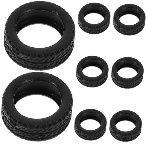 Toyvian 8pcs Toy Car Accessories Rc Cars Wheel Tire Skin for Boys and Girls Toys Replaceable Wheel for Vehicle Model for Rc and Boys and Girls Tire